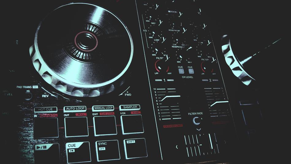 DJ booth at the club