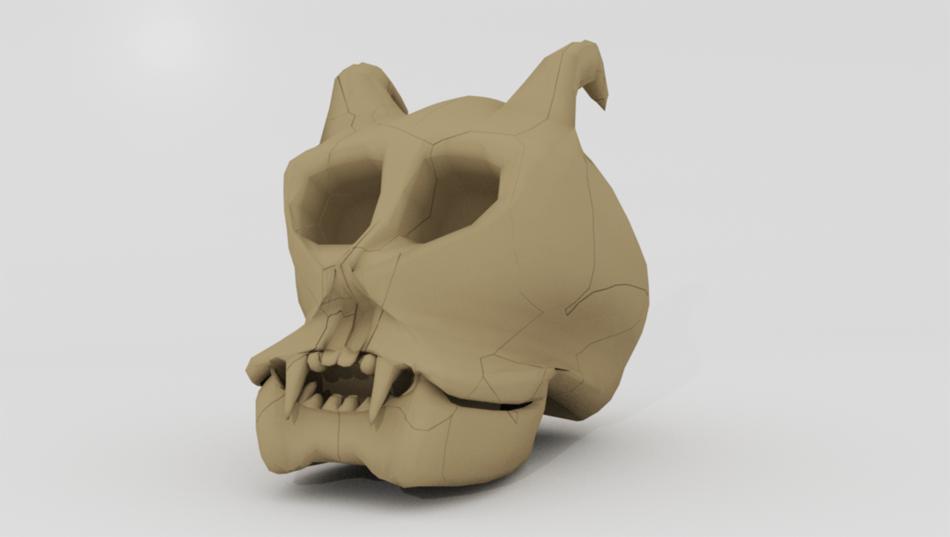 Plasticine demon skull