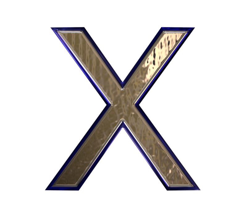 bronze letter x