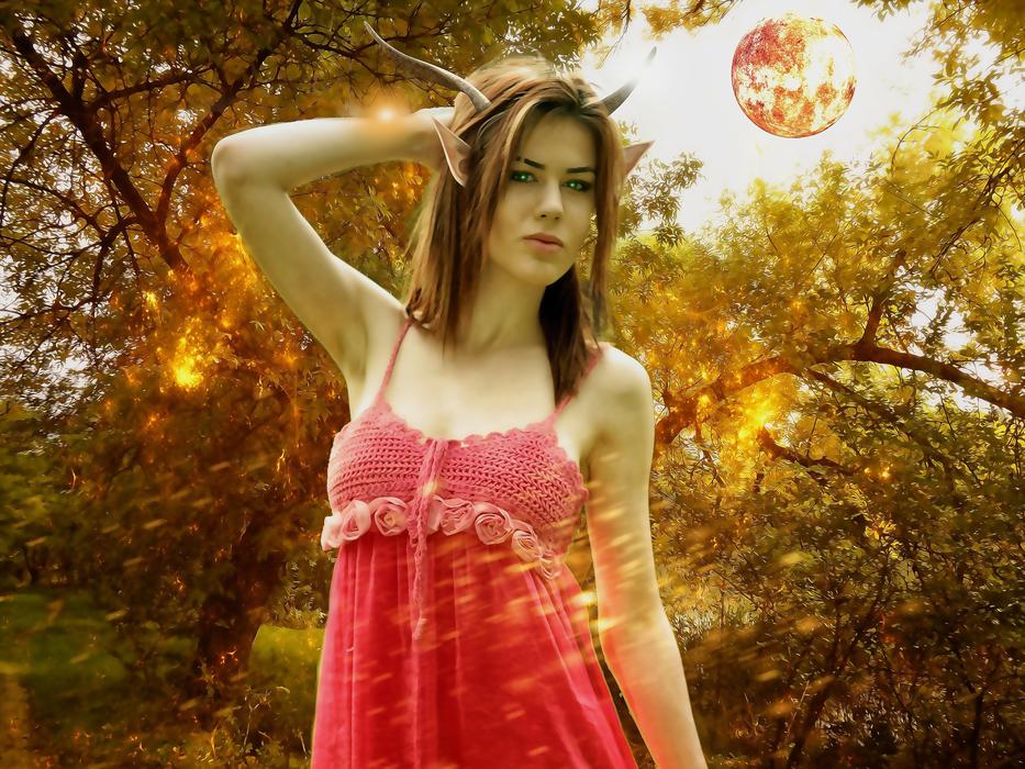 female faun fantasy girl