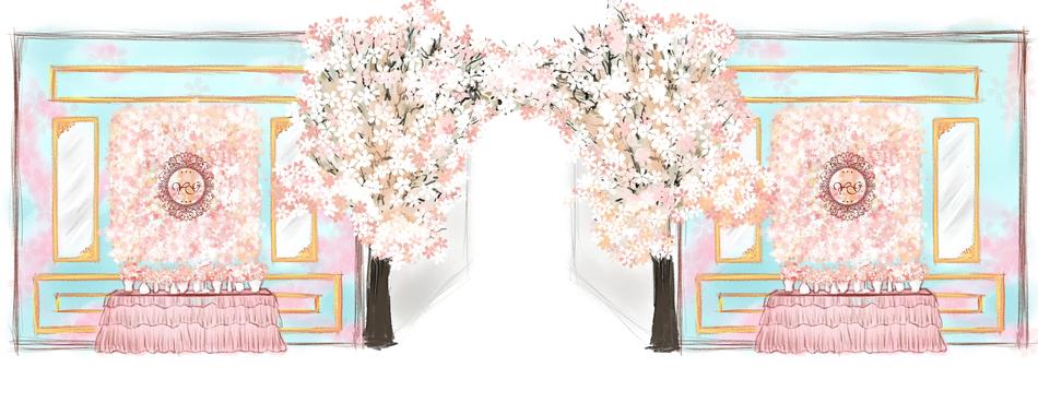 wedding hand painted design