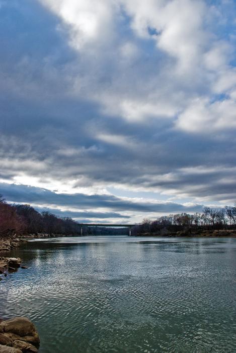River Sky Clouds