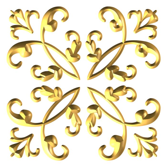 gold swirling ornament patterns