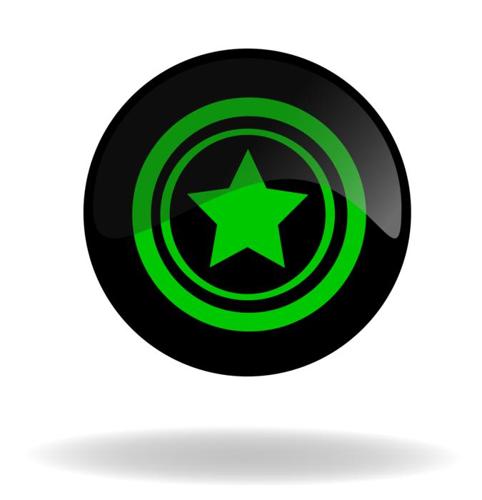 round badge with a star