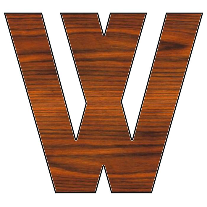 letter wood alphabet graphic w