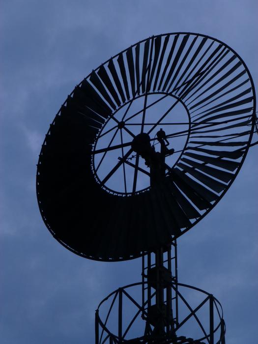 Head Mill Wind Night Iron Aerial Sky