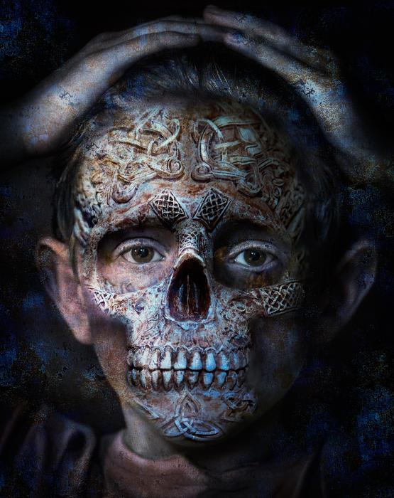 Skull Photo Manipulation Bone