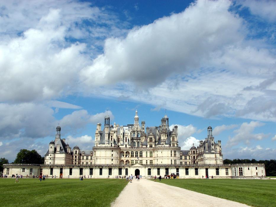 beautiful castle under the blue sky