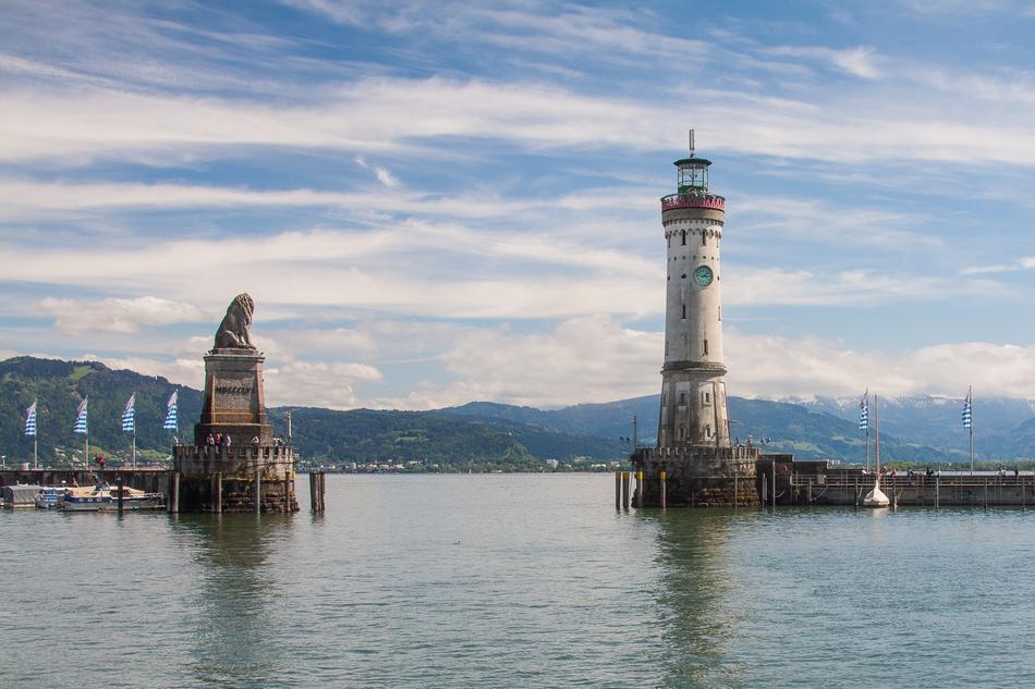 lonely lighthouse at sea