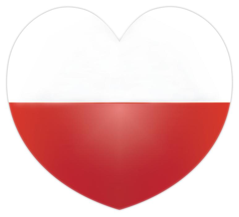 Polish flag at heart