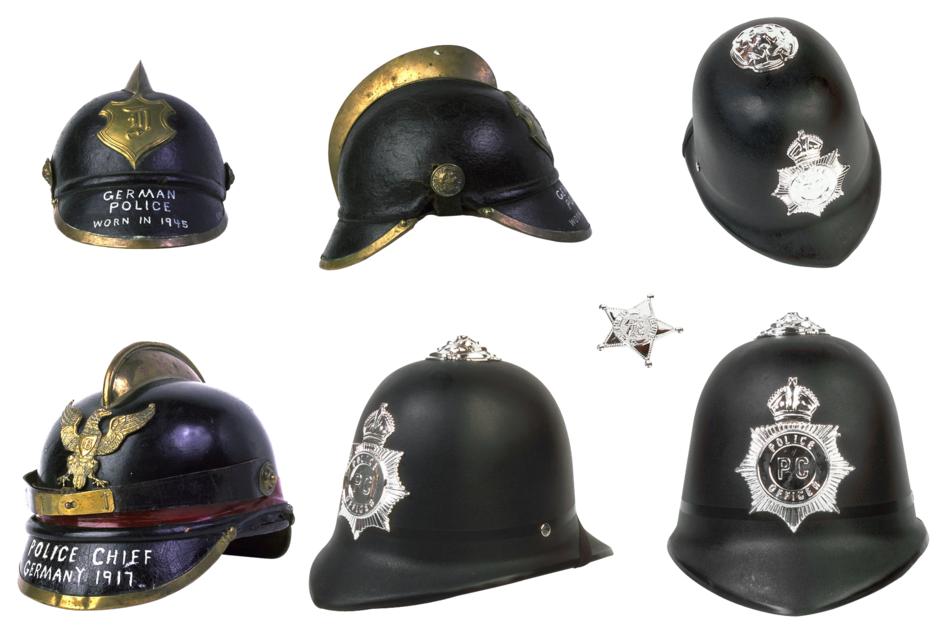 old police helmet