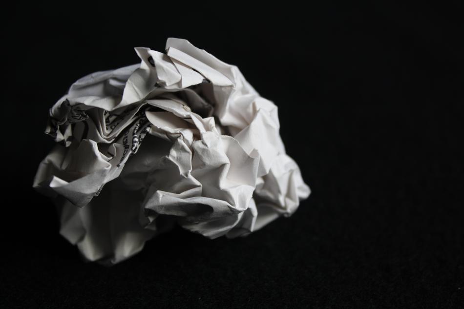 Paper Screwed Up Ball