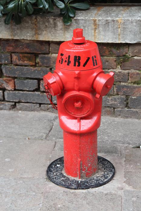 red hydrant in the street