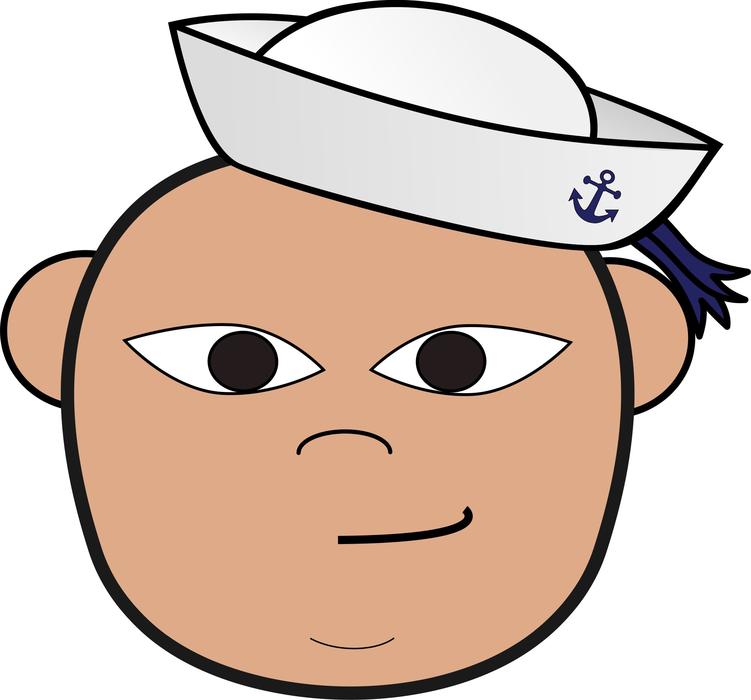 funny drawing of a sailor