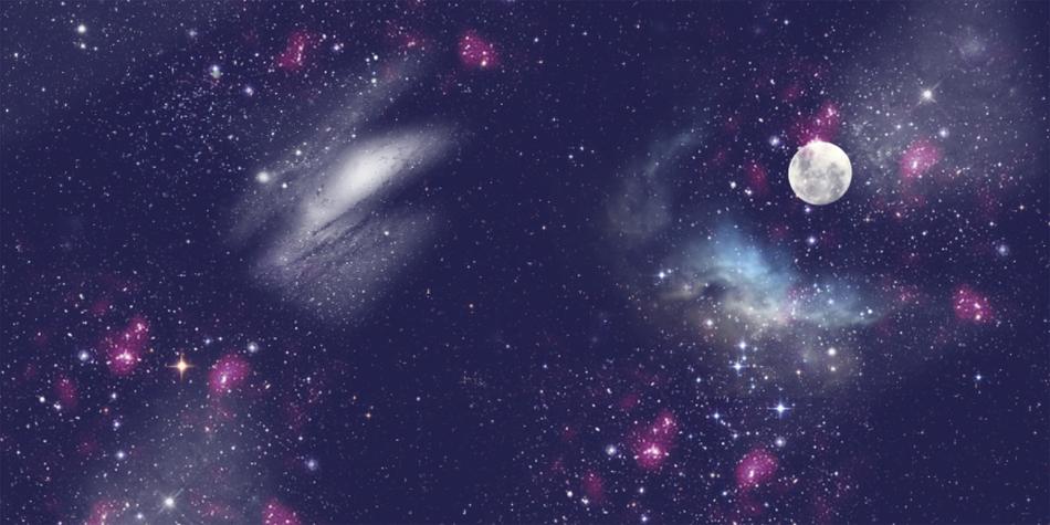 night starry sky is bright