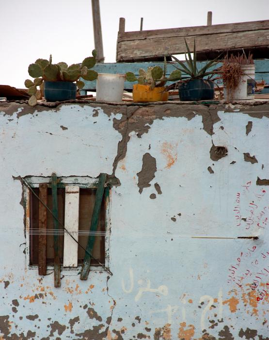 old wooden window on the building