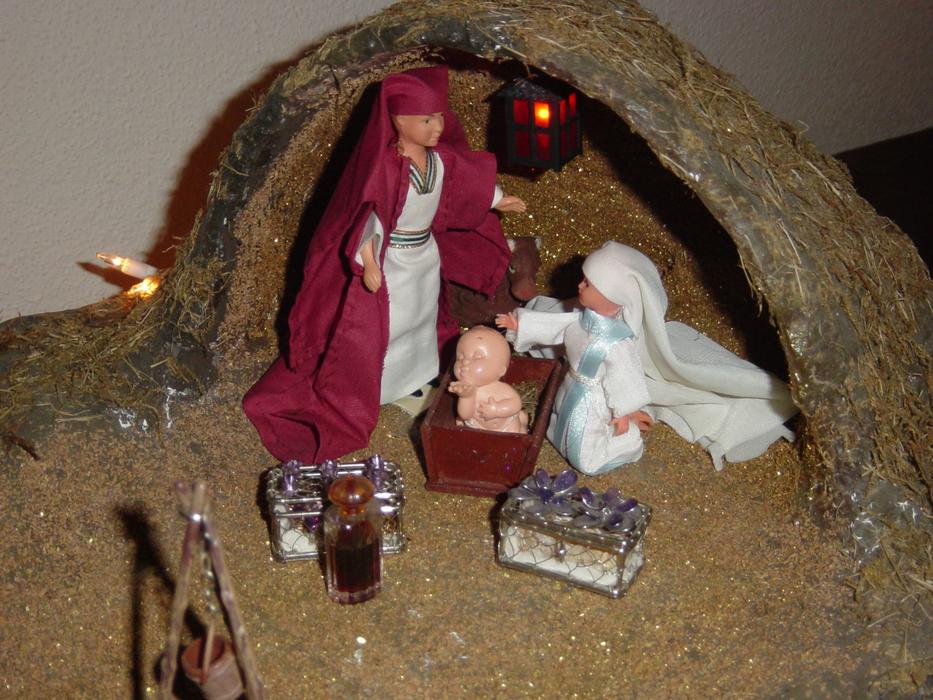cute christmas figures in church
