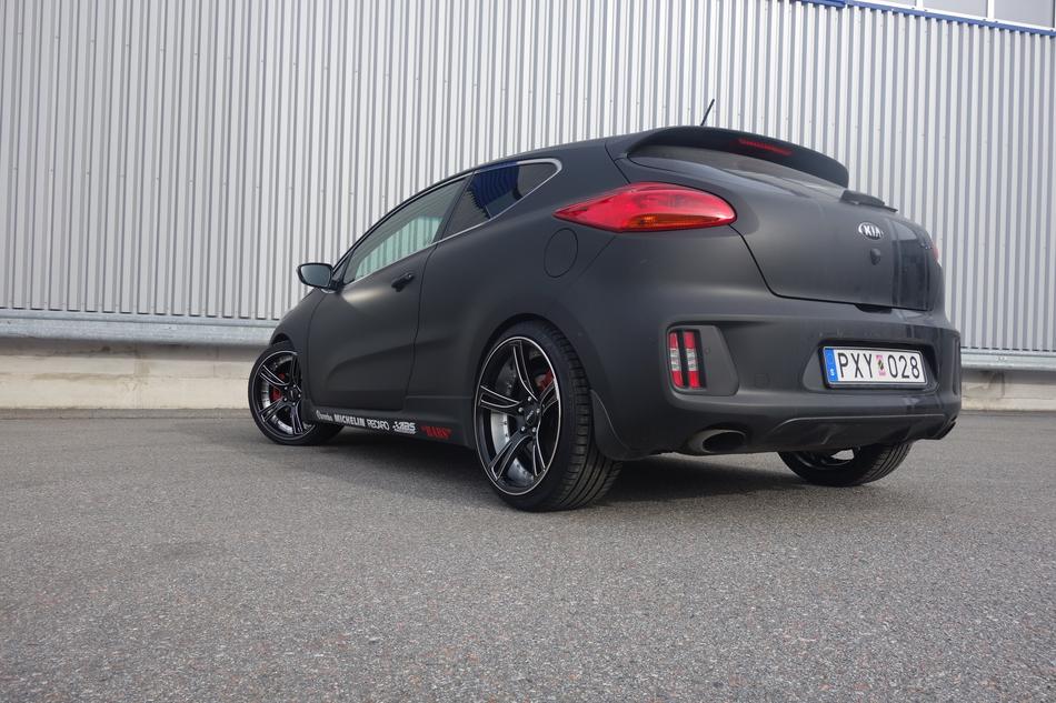 black matte car on the street