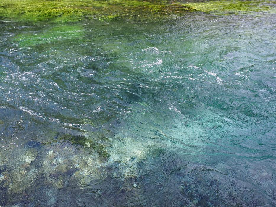 clear cold water of the lake
