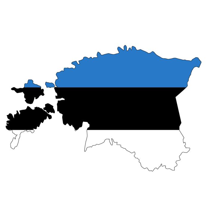 estonia map flag land country