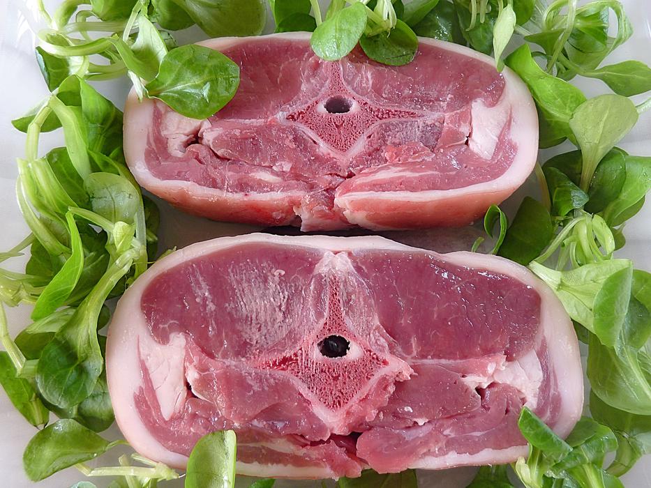 red meat in greens