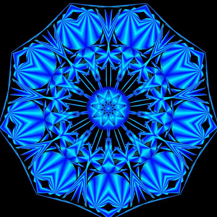 mandala psychedelic neon