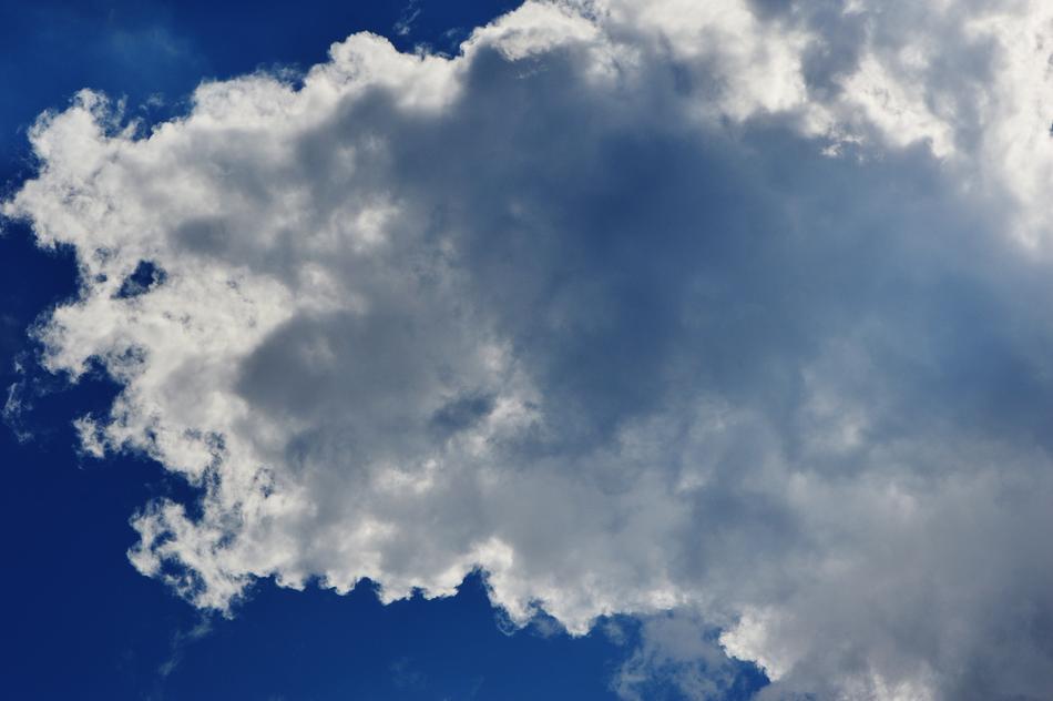 White Light Cloud High in the Blue Sky