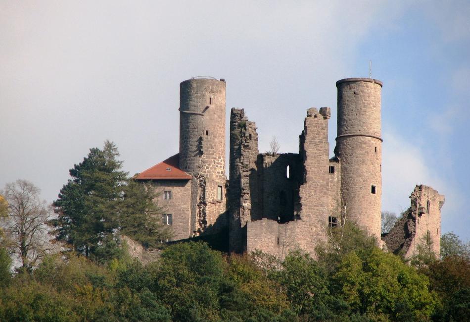 old castle against the trees