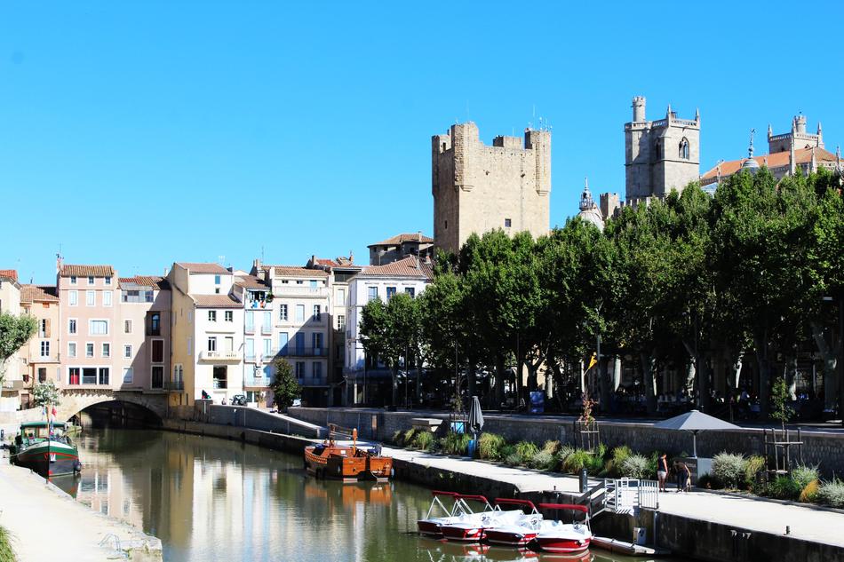 Narbonne France Channel Boats on the Water