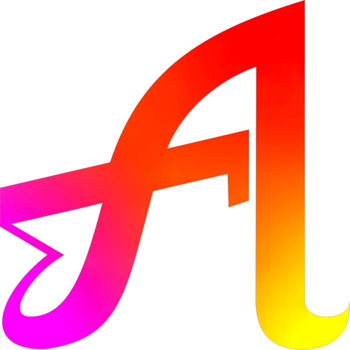 Multi-Clored Logo with an Unusual Font on a White Background