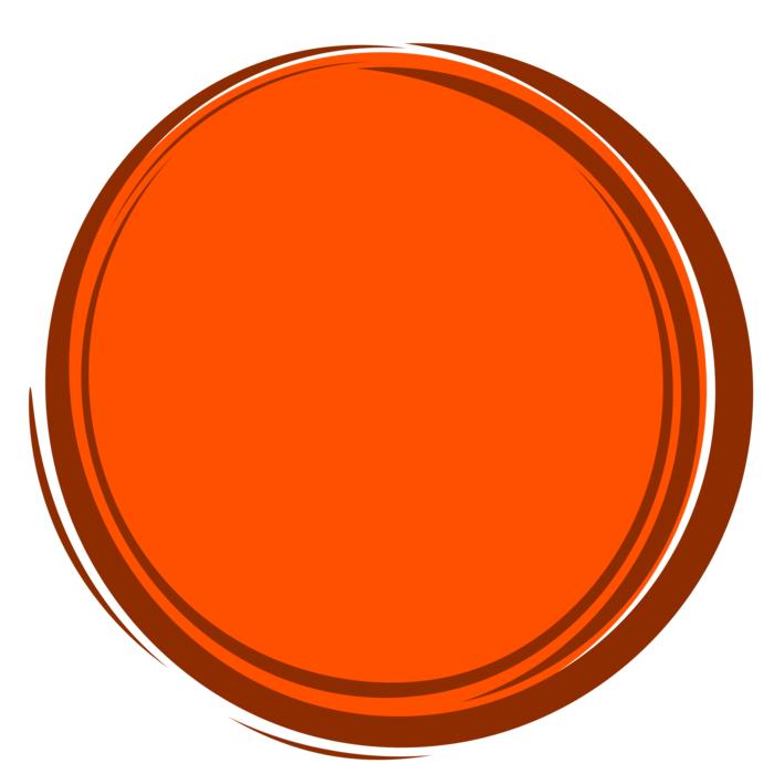 orange circle frame circle design