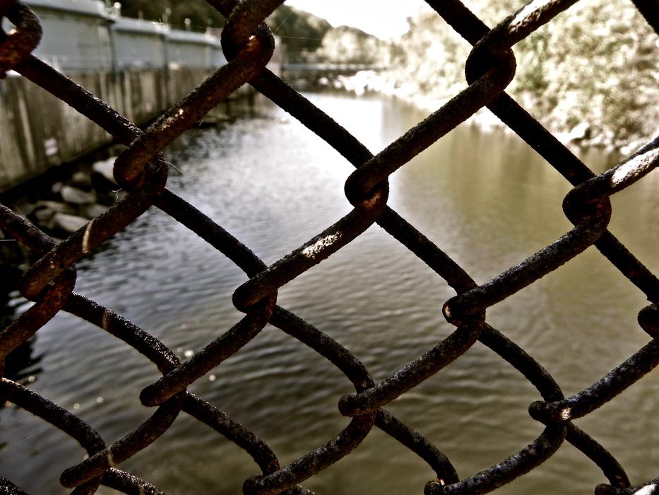 Chain Fence Bridge Rust