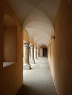arch with columns in the building