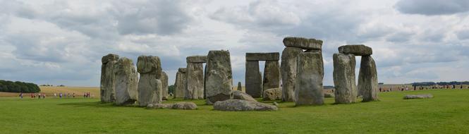 Stonehenge Panorama Clouds