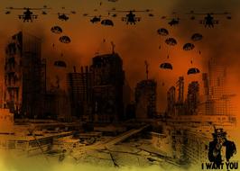 drawing of a terrible war