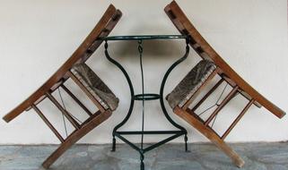 a picture of abstract chairs