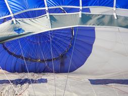 open parachute in the sky