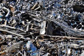iron trash in a landfill