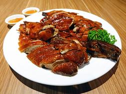 delicious meat in sauce on a plate