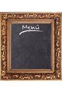 gold plated menu frame