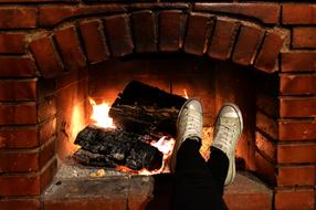 Fireplace Chill Feet