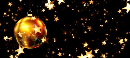 New Year decorations on a black background