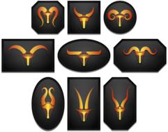 decorative jewelry with a horn pattern