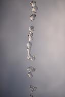 jet of water on a gray background