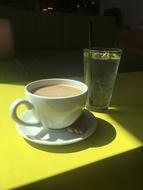 coffee and milk on the table