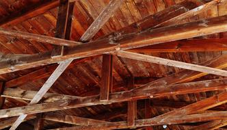 wooden old roof
