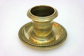 Antique gold coffee cup