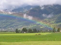 rainbow on a meadow