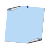 blue paper on the wall
