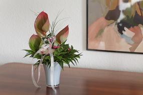 flowers in a vase on the table